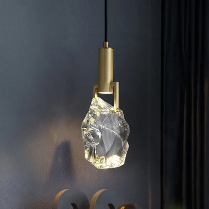 suspension led en cristal luxe légère pour décoration intérieure