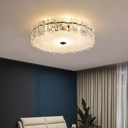 Plafonnier LED en verre cristal au design minimaliste pour intérieur élégant — LZ4X9Q2M