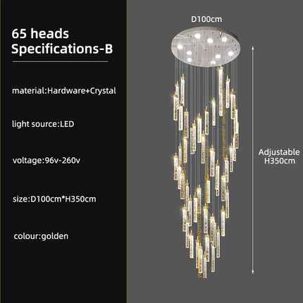 Lustre LED en cristal au design moderne pour intérieur élégant — LZ4Q7X9F