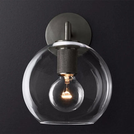 Applique murale rétro américaine en verre avec éclairage LED intégré — LZ4X9P2Q