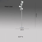 White light / Floor lamp / Silver frame