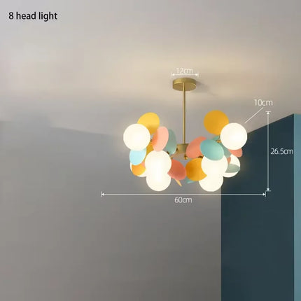 Lustre suspension moderne en verre design raisin doré — LZ4X9T
