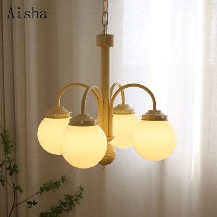 Lustre boule rétro en verre décoratif à 4, 5 ou 6 têtes — LZ4G7X