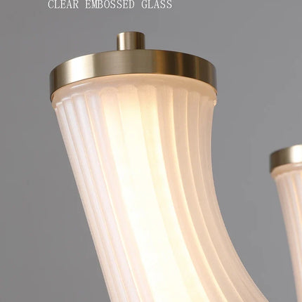 lustre led en verre design moderne de luxe
