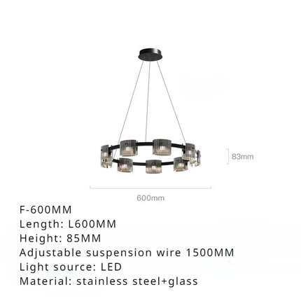 Lustre suspension en verre au design minimaliste moderne — LZ4Q9T1