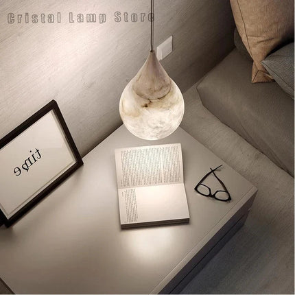 Suspension goutte de pluie albâtre style postmoderne minimaliste pour chambres et restaurants — LZ4X9T
