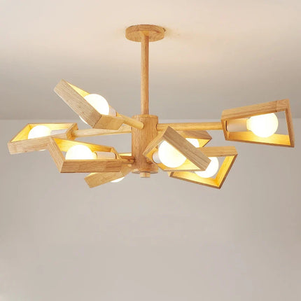 Lustre suspension en bois style nordique pour décoration d’intérieur — LZ4P9XJ