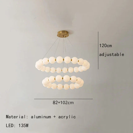 lustre nordique led acrylique éclairage décoratif suspension