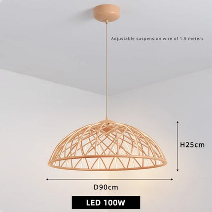 Suspension moderne en corde tressée avec éclairage LED décoratif — LZ4X9P