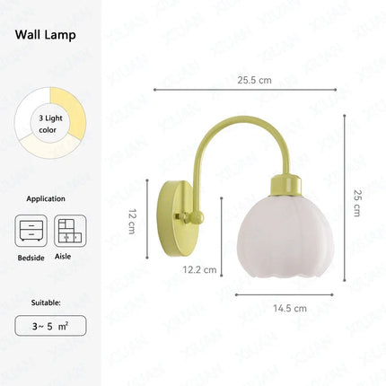 Lustre européen en verre citrouille avec éclairage LED intérieur — LZ4X9QJ