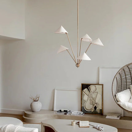 Suspension Wabi-sabi en tissu style japonais pour salon et cuisine LED — LZ4X9P2