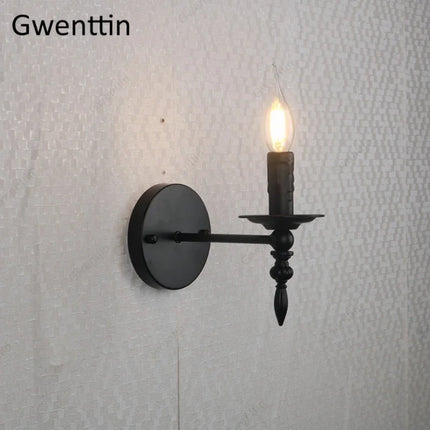 Applique murale rétro en fer avec éclairage LED décoratif — LZ4X9P2