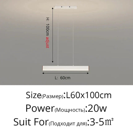 Suspension LED design rectangulaire pour éclairage intérieur moderne — LZ4X9P