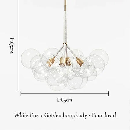 Lustre en verre à bulles pour décoration intérieure — LZ4X9P2