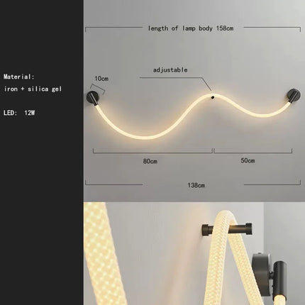 Applique murale LED en silicone et acier inoxydable 3000K — LZ4X9Q2