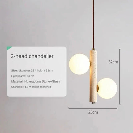 Lustre suspension en pierre pour éclairage intérieur moderne — LZ7XQ2
