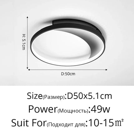 Plafonnier LED moderne avec télécommande pour intérieur lumineux — LZ4X9P