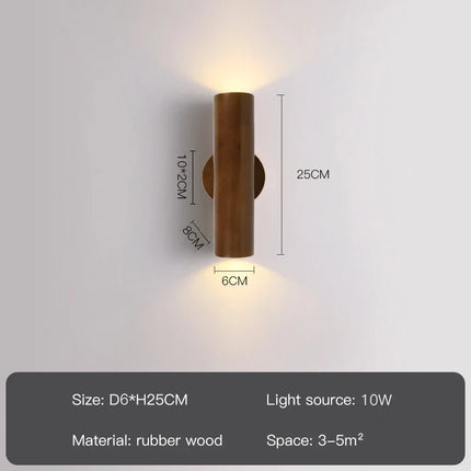 Applique murale LED en bois pour décoration intérieure et extérieure — LZ4X9P2