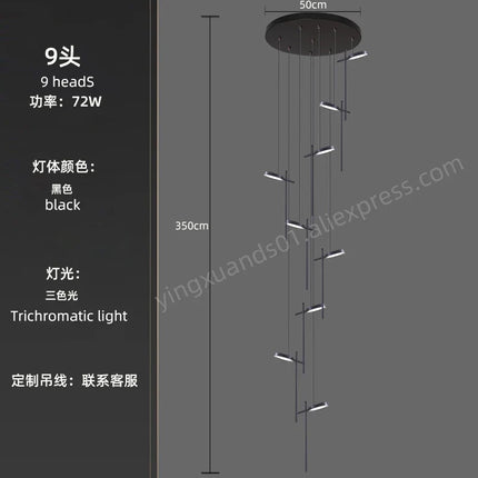 Lustre suspendu LED design créatif en acrylique 2023 — LZ4X9Q2