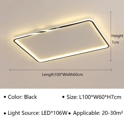 plafonnier moderne à leds pour décoration intérieure élégante