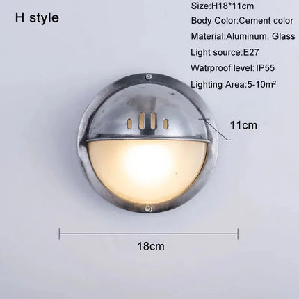Applique murale LED rétro en aluminium étanche pour intérieur et extérieur — LZ4P9XQ