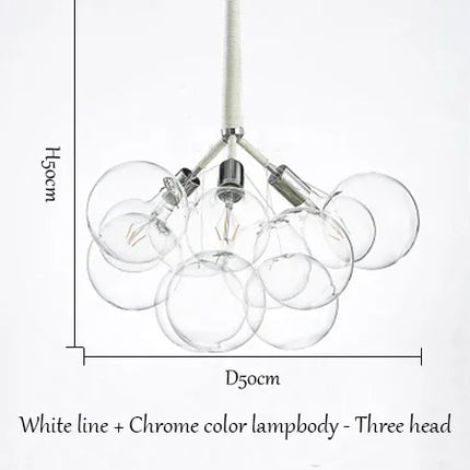 Lustre lumineux en verre pour décoration intérieure — LZ4X9P