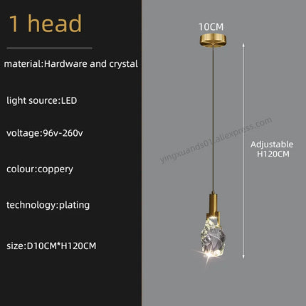 Lustre moderne en cristal pour escalier colimaçon — LZ4X9Q7
