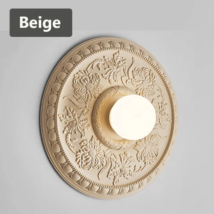 Applique murale rétro avec abat-jour en verre blanc haut de gamme — LZ4X9P2