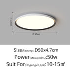 Rond D50x4cm 50W / Blanc chaud Pas de télécommande