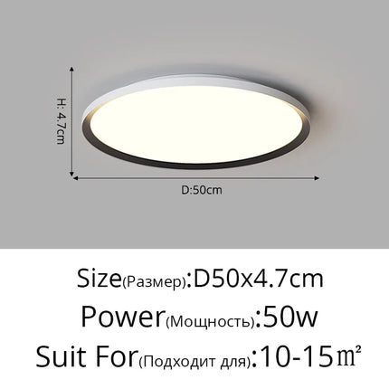 Plafonnier LED rond ultra-mince moderne sans effet stroboscopique — LZ4X9T