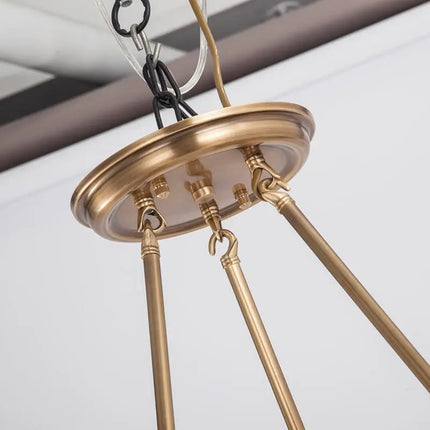 Lustre suspension en cuivre et bronze authentique — LZ4X9T