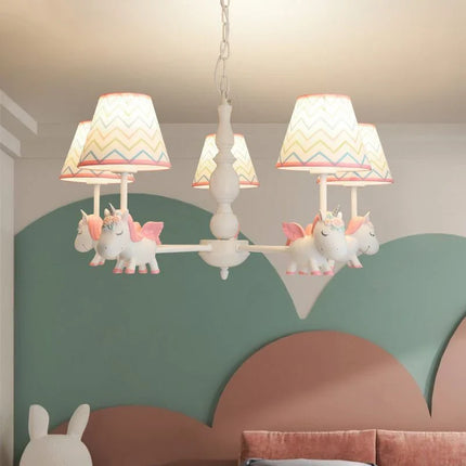 Lustre suspension dessin animé licorne pour chambre d’enfant — LZ4P9XQ