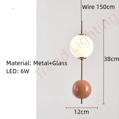 Suspension lumineuse en verre pour décoration intérieure moderne — LZ4X9T