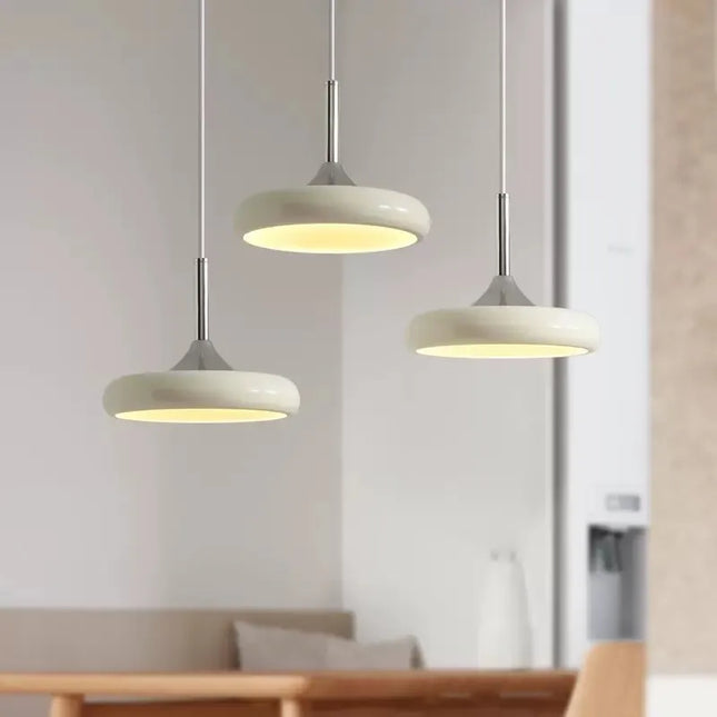 Suspension LED moderne minimaliste en forme de disque blanc