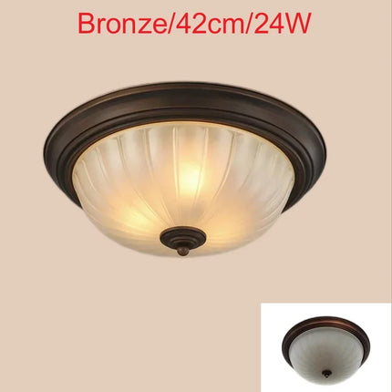 Plafonnier rond LED or, noir et bronze avec verre dépoli pour salon et cuisine — LZ4X9T