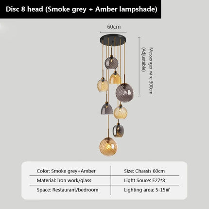 Suspension en verre pour éclairage décoratif intérieur moderne — LZ4X9T