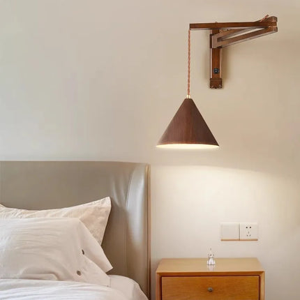 Applique murale pliable en bois style japonais nordique — LZ4X9T2