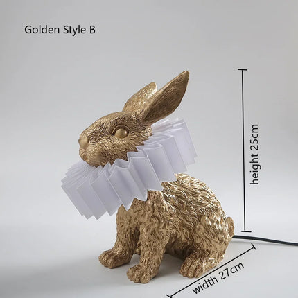 Lampe de chevet décorative en résine forme lapin style nordique — LZ4X9P2Q