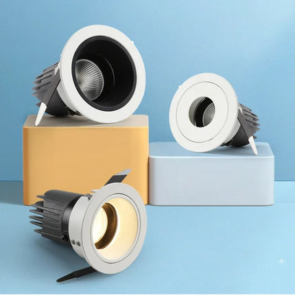 Plafonnier LED encastré avec spot à angle réglable design moderne — LZ4X9T