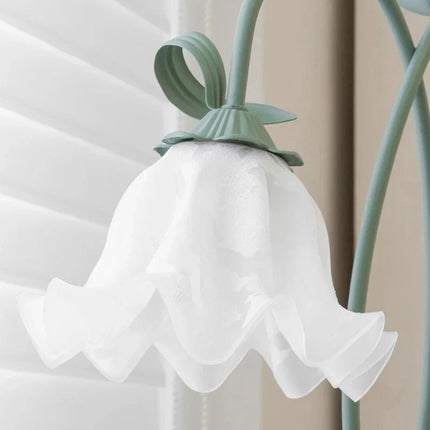 Lampadaire vintage pastoral avec appliques en verre — LZ4X9M