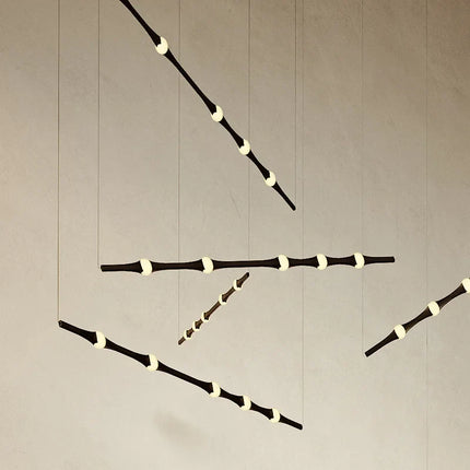 Suspension nordique en acrylique effet bambou pour intérieur — LZ4X9P