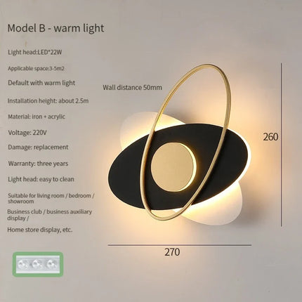 applique murale led moderne pour éclairage décoratif intérieur