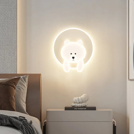Applique murale décorative ourson et nuage pour chambre enfant — LZ4T9X