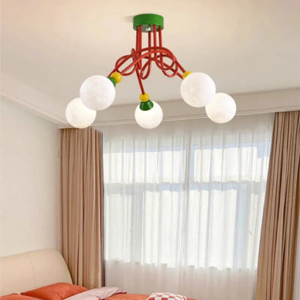 Lustre coloré style nordique pour chambre d'enfant moderne — LZ4X9T