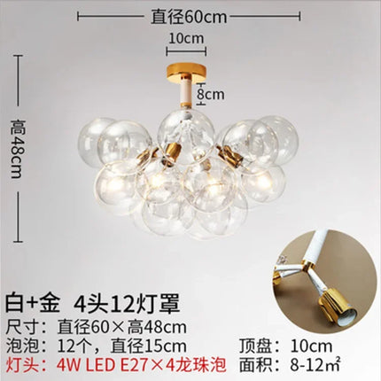 Lustre en verre à bulles pour décoration intérieure — LZ4X9P2