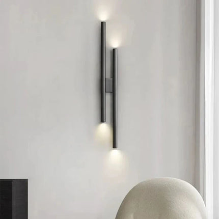 Applique murale en laiton noir et cuivre avec lumière naturelle — LZ4X9B