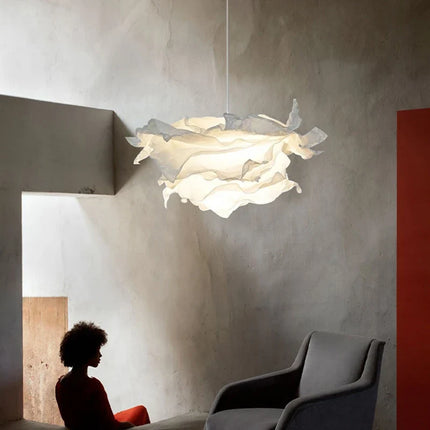 Lustre LED minimaliste en papier pour éclairage intérieur DIY — LZ4X9P2