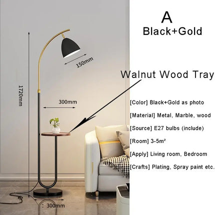 Lampadaire LED nordique avec abat-jour en tissu pour intérieur — LZ4X9P
