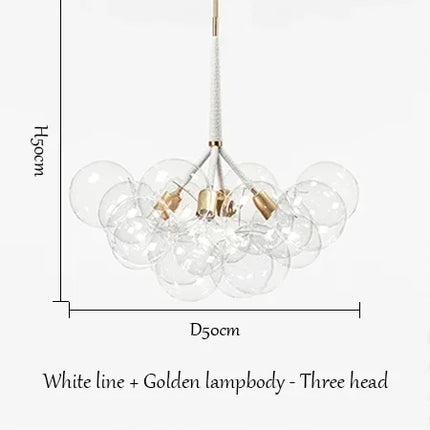 Lustre lumineux en verre pour décoration intérieure — LZ4X9P