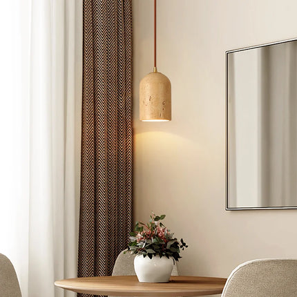 Suspension vintage en pierre naturelle avec éclairage LED intégré — LZ4X9Q2N
